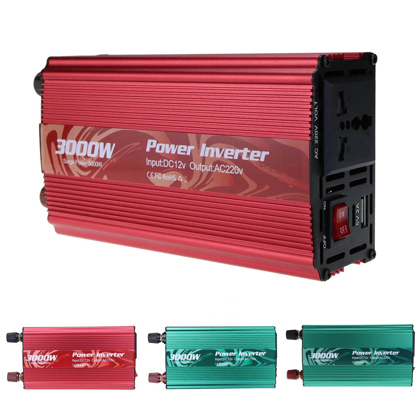 3000 Watts Power Inverter 110 V To 220V Modified Sine W&ave Power Converter Adapter For Home Car Inverter USB Power Output