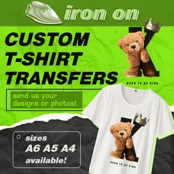 Logo Custom Sticker Iron On Transfer Decals Clothing Thermoadhesive Patches on Clothes Applique Thermal transfer stickers