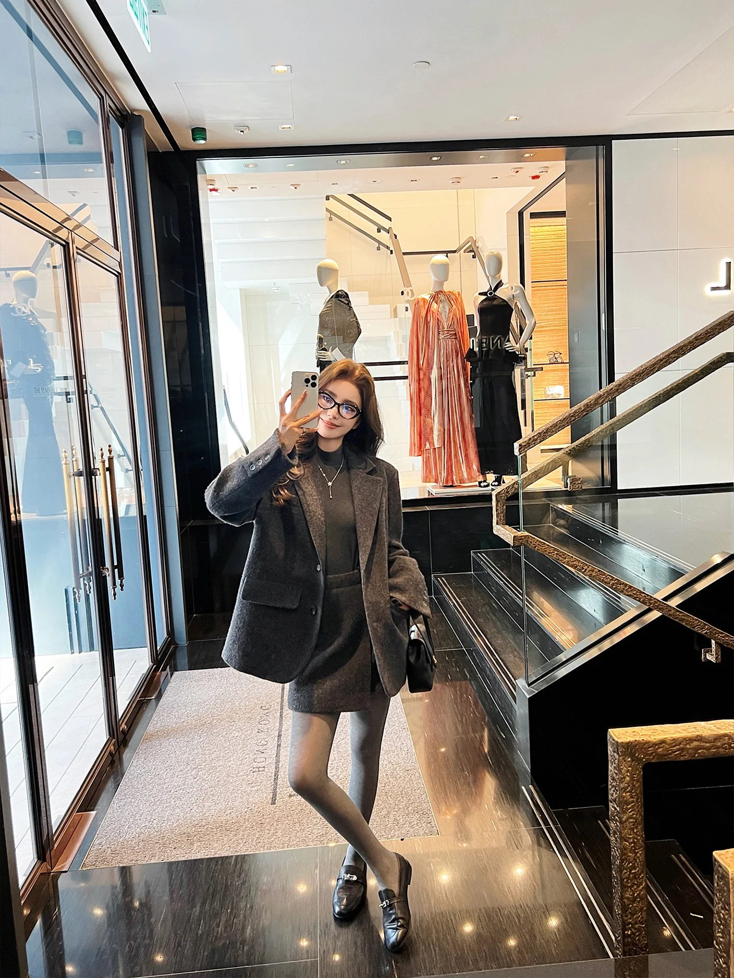 

Костюм LILYLIKES: Корейский повседневный шерстяной пиджак и юбка, комплект из двух предметов для женщин, зимний, с длинным рукавом, для официальных мероприятий