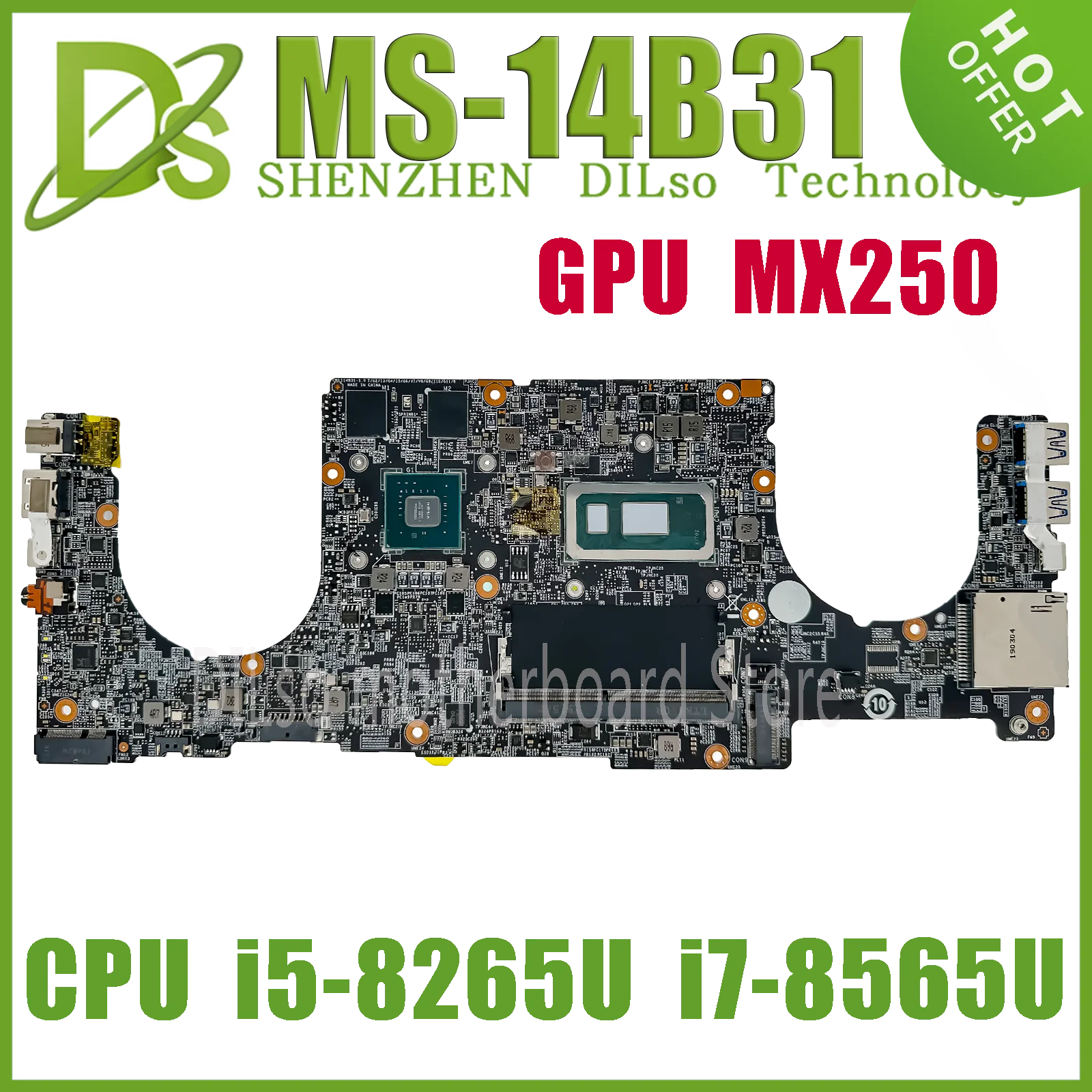 KEFU MS-14B31 Laptop Motherboard For MSI PS42 Modern  A10M 8MO MS-14B3 MS-14B31 Mainboard W/i5-8265U i7-8565U i5-10210U DIS UMA