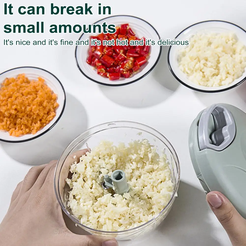 Kitchen Gadget Garlic Blender Portable Food Processor Vegetable Chopper with Hand Pull String for Garlic Onion Easy for Veggies