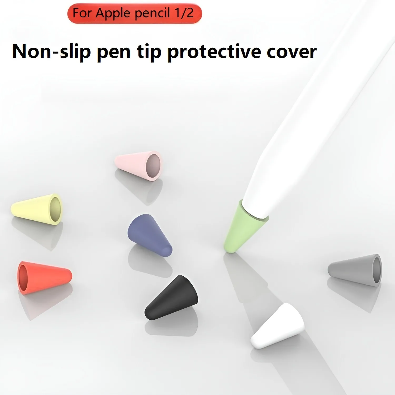 

8pcs Soft Silicone Nib Cover For Apple Pencil 1 2 Tip Case Sleeve For Apple Pencil 1st 2nd Gen Touchscreen Stylus Pen Nib Case