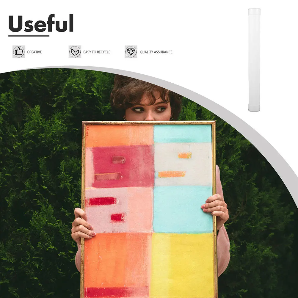 4Pcs Plastic Round Mailing Tubes Caps Lightweight Storage Organizer Blueprint Poster Document Tube Heavy Duty Transport Storage