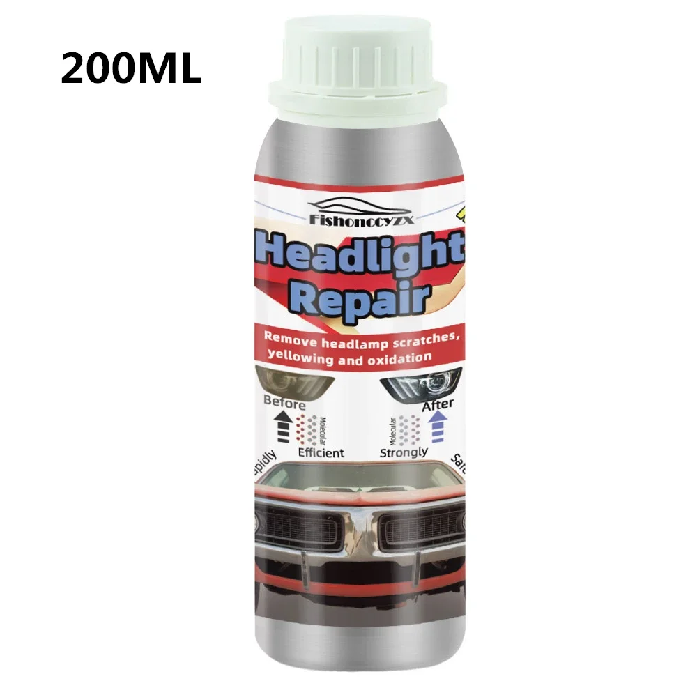 Polish Headlight Chemical Polishing Kit Headlight Liquid 200ml Polymer Repair Fluid The Headlights Car Headlight Restoration Kit