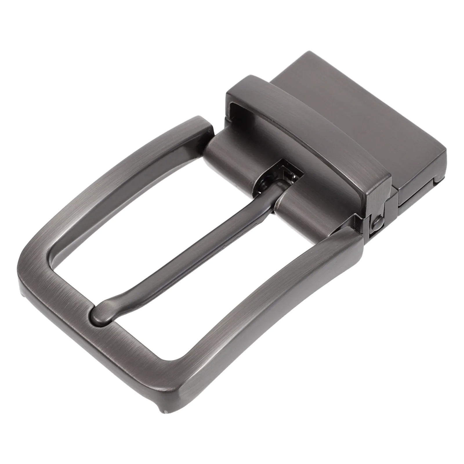 

Реверсивная пряжка для ремня 3,3 см из цинкового сплава, сменная, для мужчин - металлическая застежка с одним зубцом для джинсов, серебристая