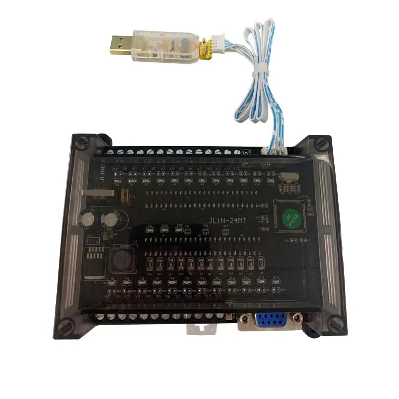 FX1N-24MT PLC 10V-28V 産業用プログラマブルロジックコントローラボードトランジスタ出力 32 ビット CPU
