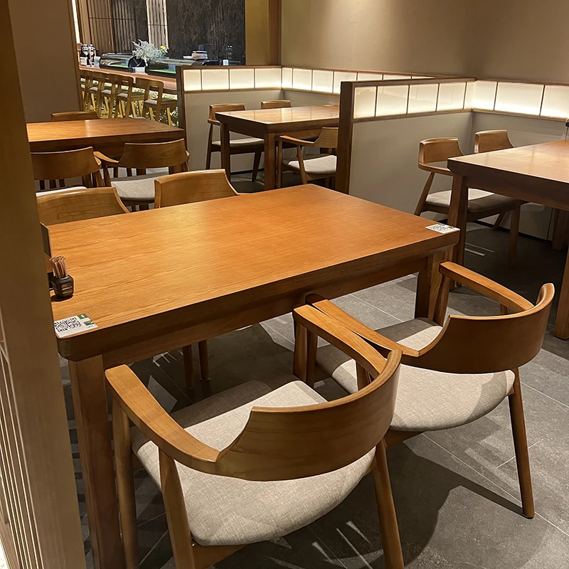 Кафе из цельного дерева, стол и стул, тематический ресторан, отель, японский материал, магазин выпечки, чайный ресторан, западный