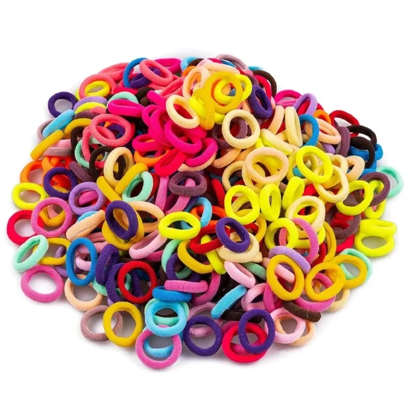 100/200/300 Piezas de Lazos para el Cabello de Bebé, Sin Daños, Elásticos, para Cola de Caballo, Suaves, Sin Costuras, Multicolores, para Niñas Pequeñas, Accesorios