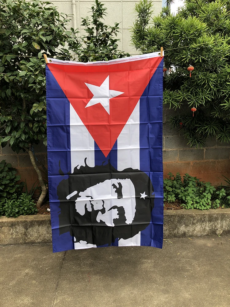 Z-ONE FLAG 3x5ft cuba Flag cuba revolution hero 90X150cm polyester hanging EI CHE Ernesto Guevara Flag Indoor Outdoor  banner