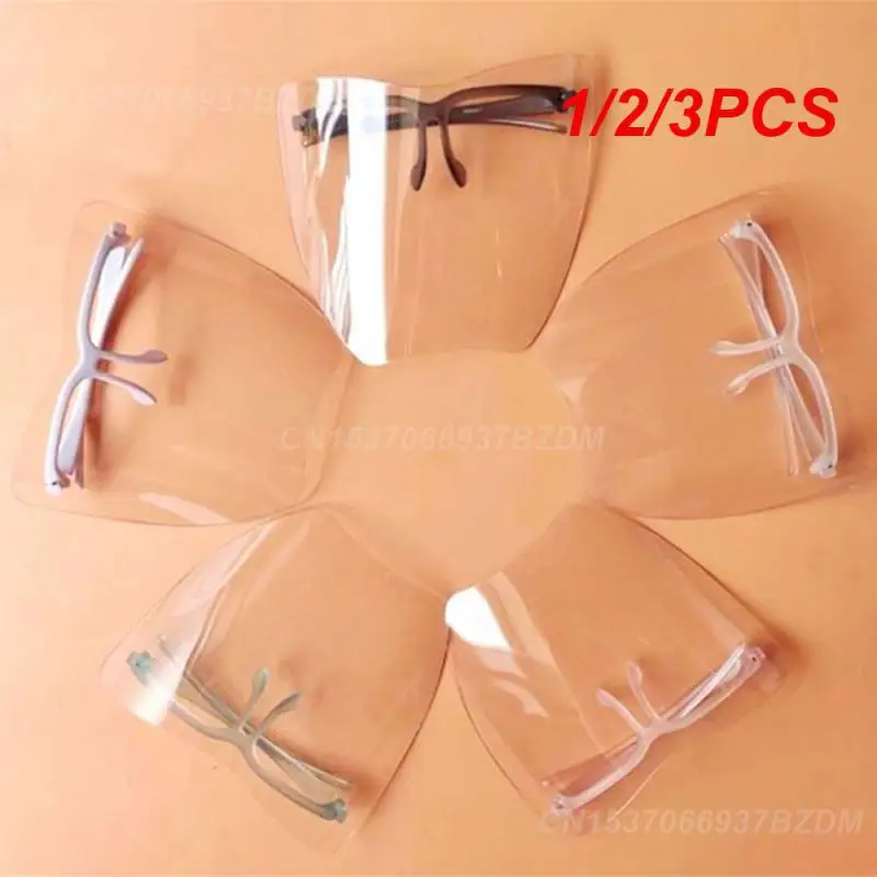 1/2/3PCS Transparent Face Shield Anti-oil Onion Goggles Kitchen Specialty Tools Reusable Dust-proof Anti-Spray Mask Protective