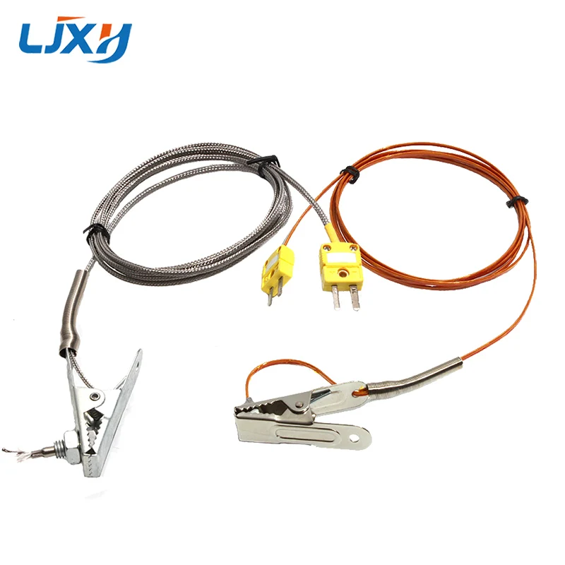 LJXH  Clamp Thermocouple Furnace Temperature Sensor 6.5CM Tunnel Turnace K-type Metal Shielded Wire/ Niacinamide Wire 1-5M