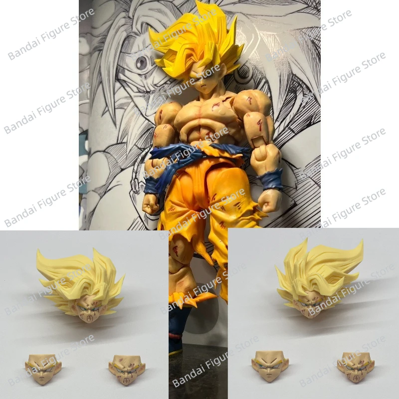 

Air KO Dragon Ball Son Goku Head Carving Super Saiyan Normality Battle Damage For Goku 3.0 voxel Figure Head Carving Model Toy