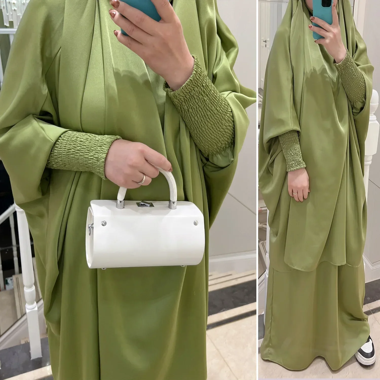 

Ramadan Long Khimar Muslim One Piece Jilbab Dress Abaya Women Prayer Garment Saudi Arabic Prayer Dress Robe Burka Eid Niqab 2024