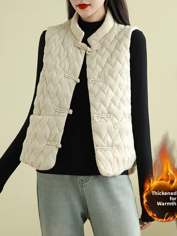 

Faionable Ретро Этнический Sle Легкий женский жилет на пуговицах Теплая верхняя одежда Svel из тонкого материала для поездок на работу Sle Pure ...