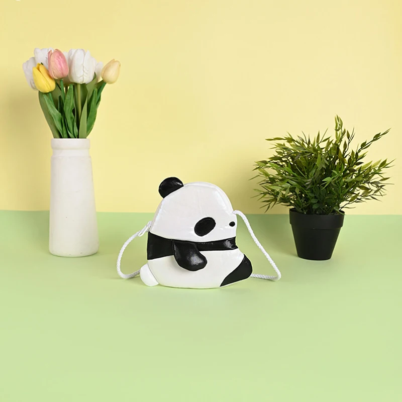 Fun New Children Cartoon Giant Panda Crossbody Bag Cute Animal Small Coin Purse Kids Festival Shoulder Bag Birthday Small Gift