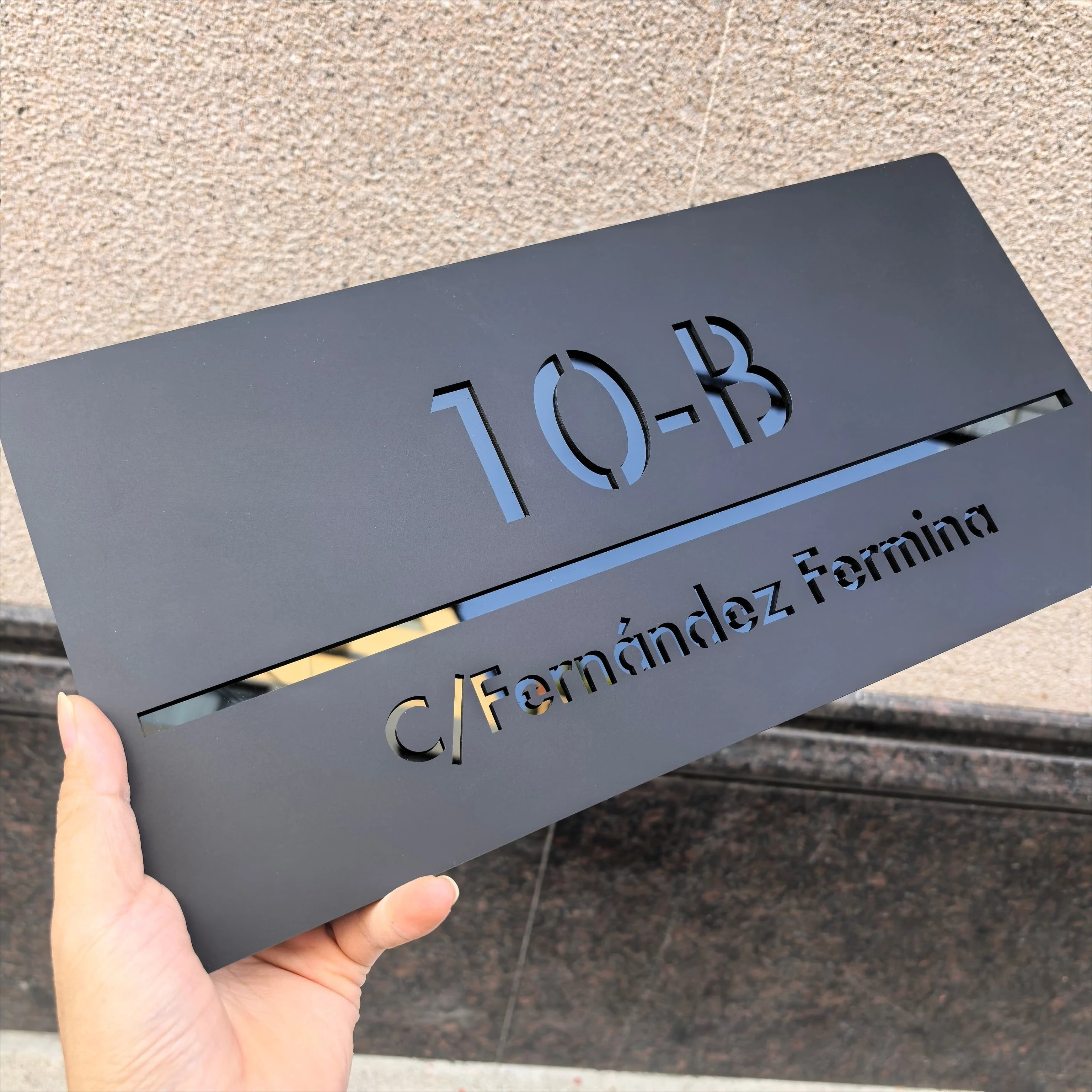 Personalized Acrylic Sign Laser Cutting Custom 3D Floating Modern House Numbers Door Sign  Outdoor Street Address Name