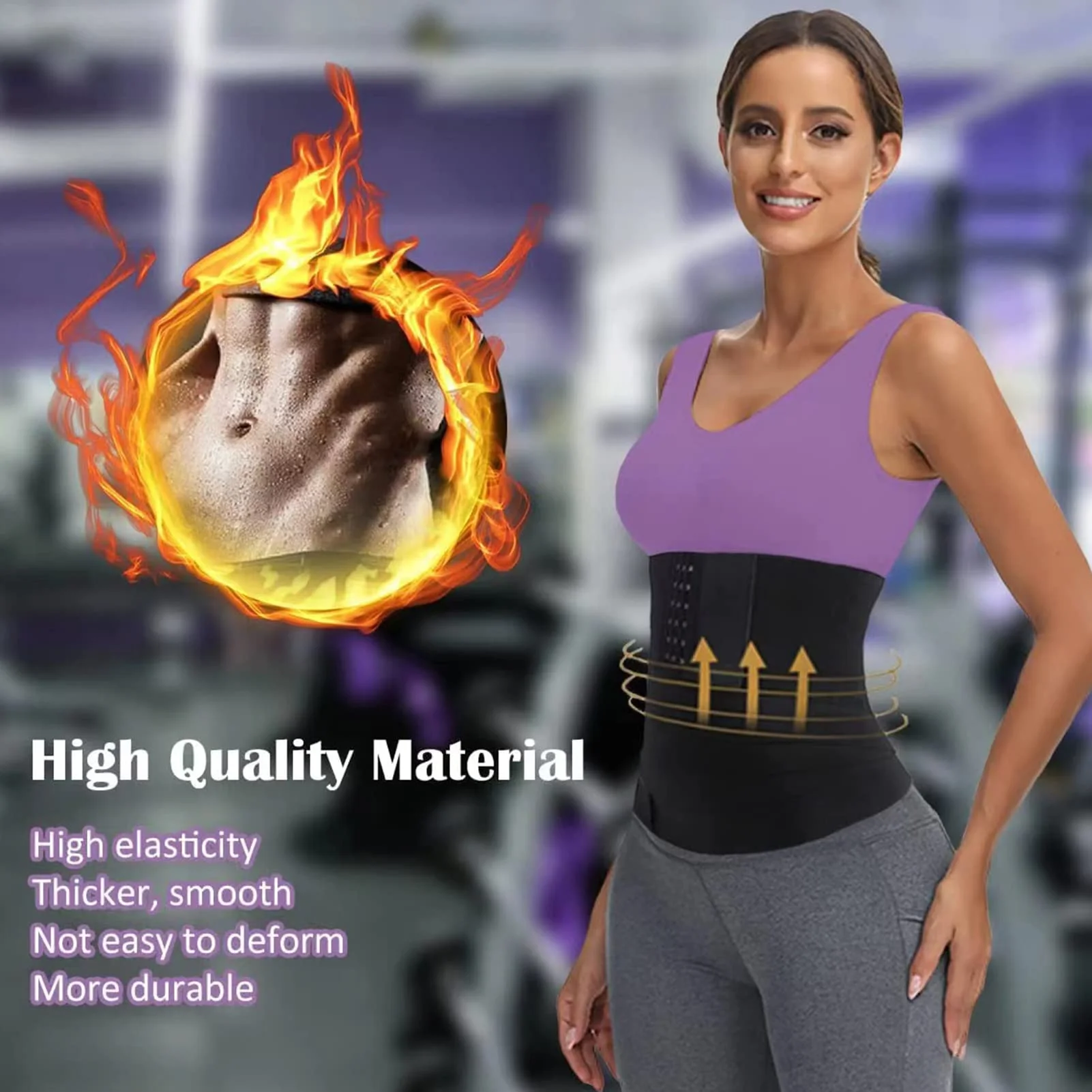 Waist Trainer for Women Snatch Me Up Buckle Bandage Wrap Lumbar Waist Support Belt Body Shaper Belly Cincher Compression Band