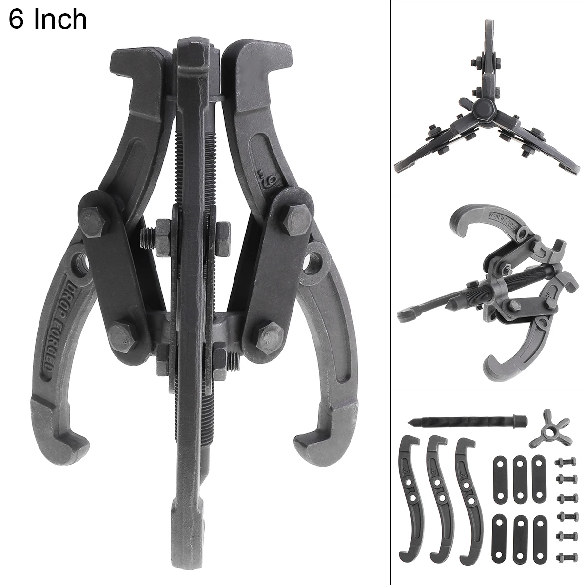 6 Inch Standard Carbon Steel Jaw Puller 2 Claw / 3 Claws 4 Single Hole Bearing Puller for Auto Car Repair Hand Tool