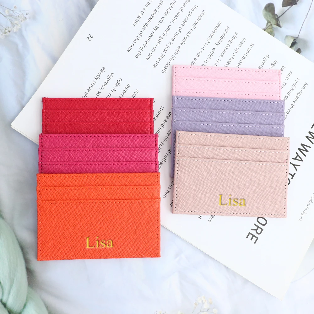Anpassbares PU-Geldbörsen-Set mit Kreuzmuster und Namensgravur, schlicht und hochwertig, mehrfarbig, für Damen, mit mehreren Fächern für Münzen und Karten. – Detail 3