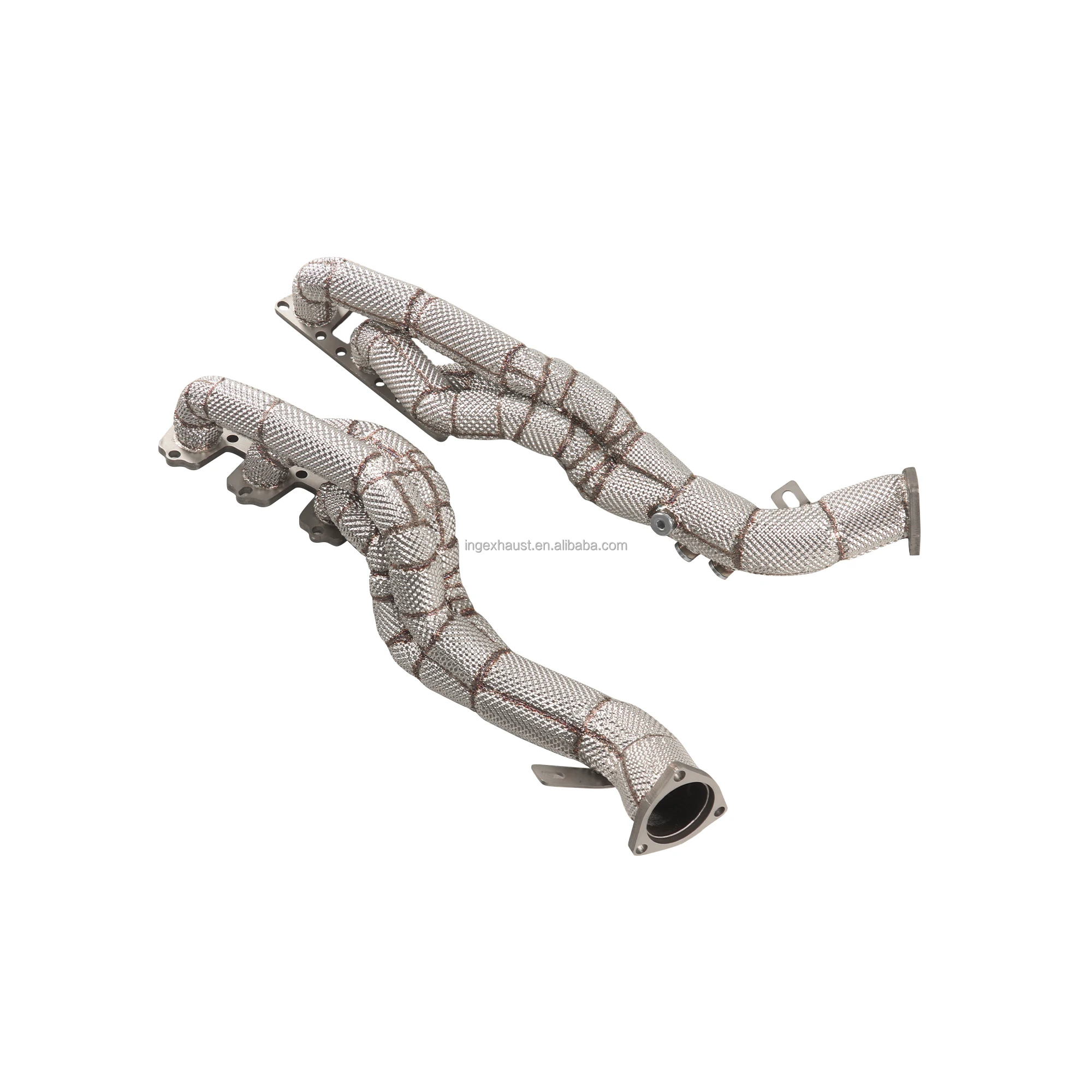 

ING High Performance Exhaust System Manifold for Audi A6 A7 C7 S4 S5 B8 3.0T Stainless Steel Exhaust Header With Heat Shield