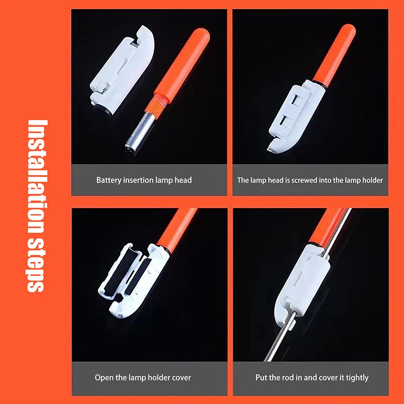 【ODA7】3Pcs LED Abnehmbare Wasserdichte Angeln Elektronische Angelrute Leuchtstab Licht CR425 Float Tackle Nacht Felsen Angeln Zugriffs