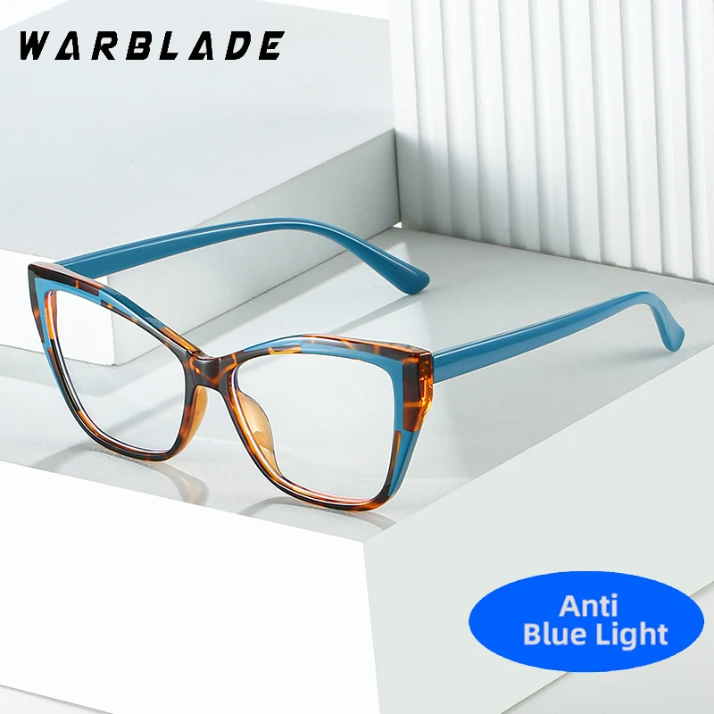 

New TR90 Anti Blue Light Cat Eye Glasses Blue Light Blocking Eyeglasses Frame For Men Women Optical Lens Can Replaceable Eyewear