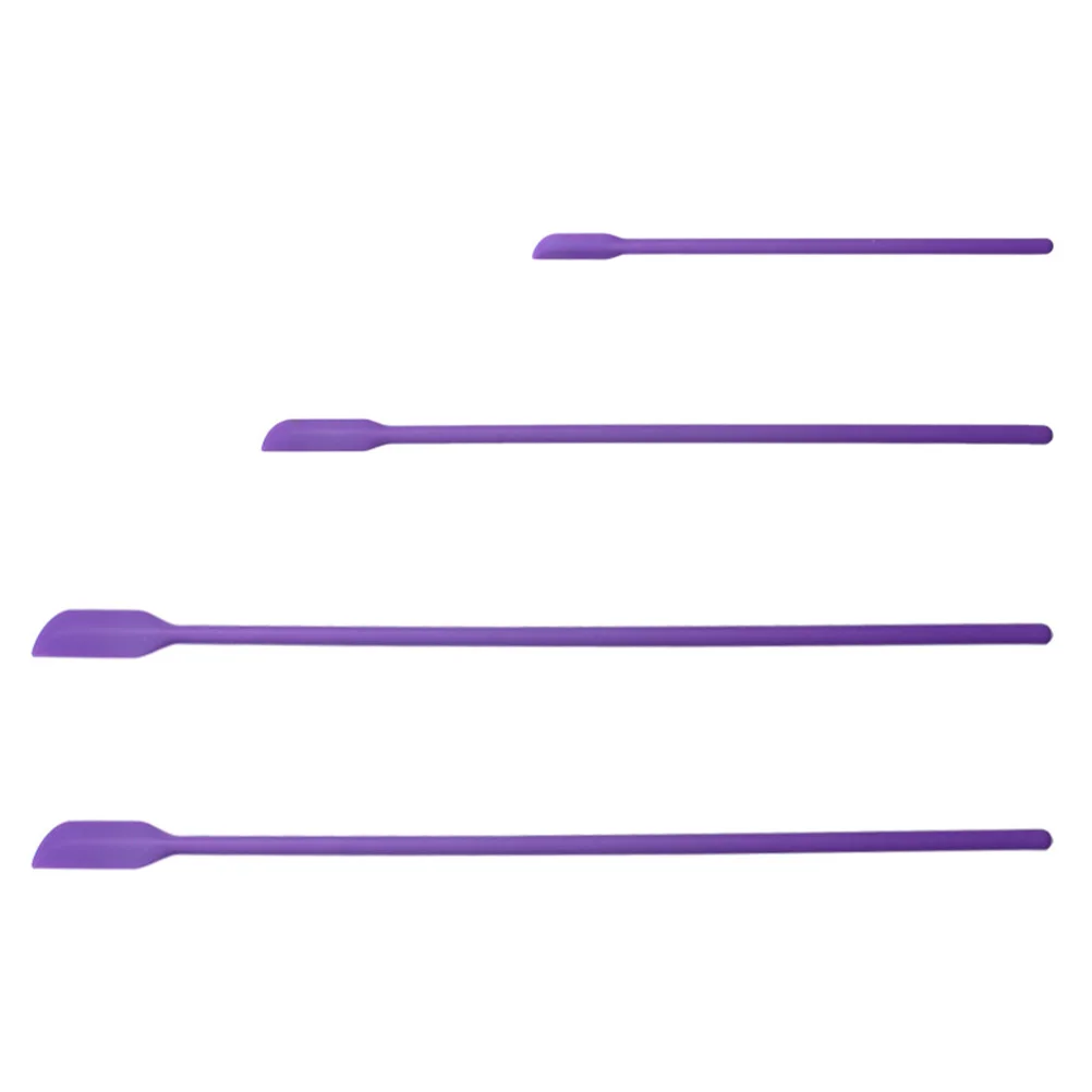 

4pcs Silicone Spatulas Set Long Handle Scrapers For Makeup Makeup Spatula Cosmetics Honey Kitchen Baking Tools Gadgets