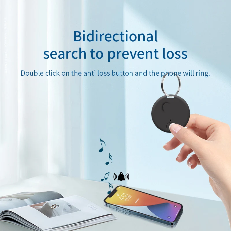 Mini Dog GPS Bluetooth 5.0 Tracker Anti-Lost Device Round Anti-Lost Device Pet Kids Bag Wallet Tracking Smart Finder Locator