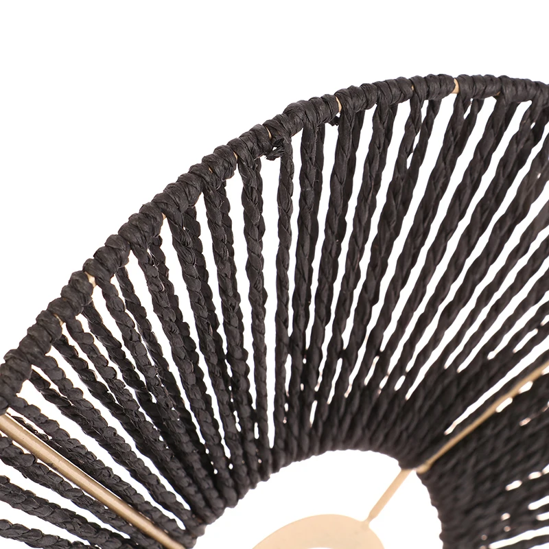 Handgewebter Lampenschirm aus Seil, Boho-Lampenschirm für den Essbereich, Retro-Lampenschirm im rustikalen Stil, zum Selbermachen. – Detail 12