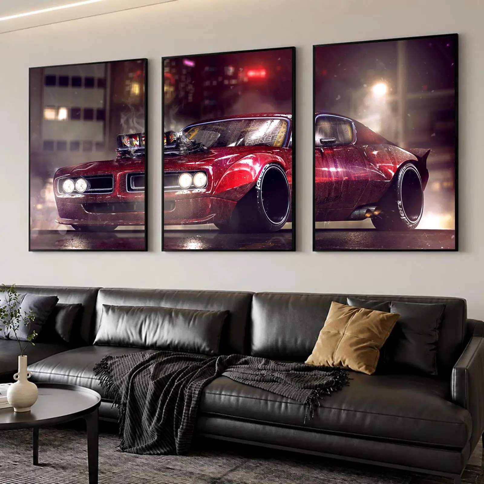 C-Charger Muscle Art Painting Calligraphy Canvas Poster Set Wall Art Prints for Bedroom Living Room Home Decor Art Gift
