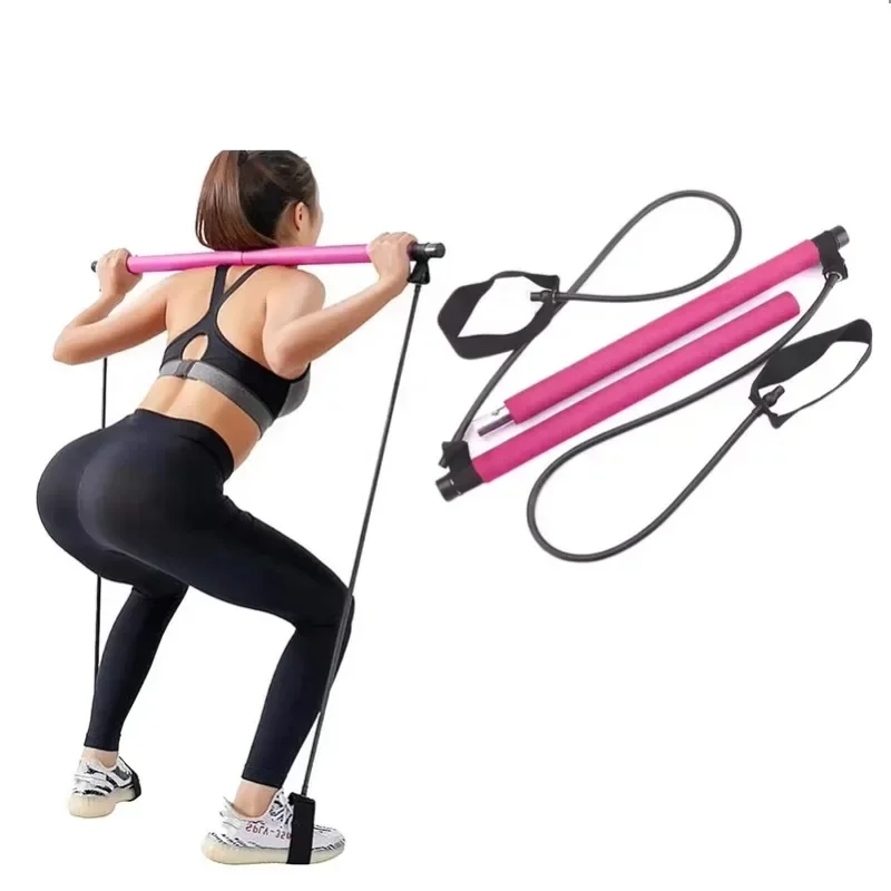 

Equipment Exercise Body Shaping Pilates Bar Kit Portable Toning Bar Yoga Pilates Resime Bar with Resistance Band