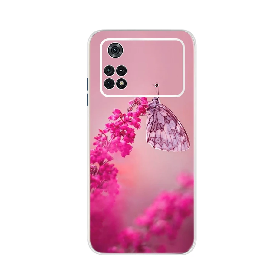 For Xiaomi Poco M4 Pro 4G Case 6.43\'\' Colorful Painted Soft Silicone Phone Cover For Xiaomi Poco M4 Pro M4Pro Case Fundas Bumper