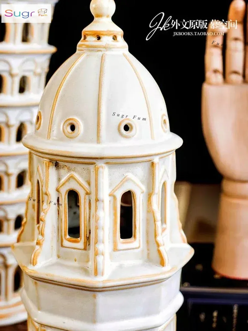 

JK Mu Space, скандинавское ретро Pisa Leaning Tower, бежевое знаменитое архитектурное керамическое украшение