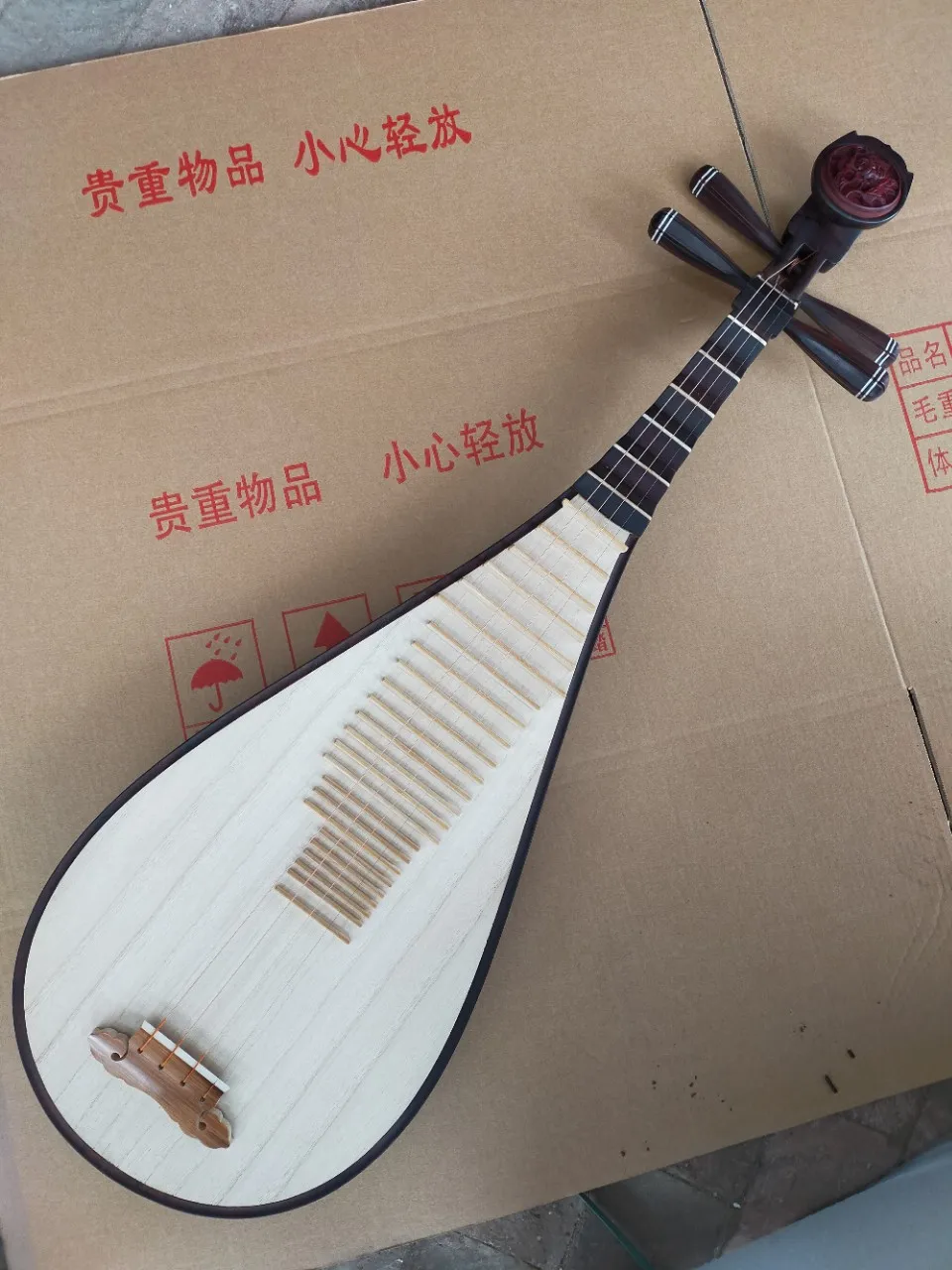 Professional Red Sandalwood Pipa, Big-Leaf Wood, Stage Performance Instrument, Adult Musical Instrument, High-Quality Sound