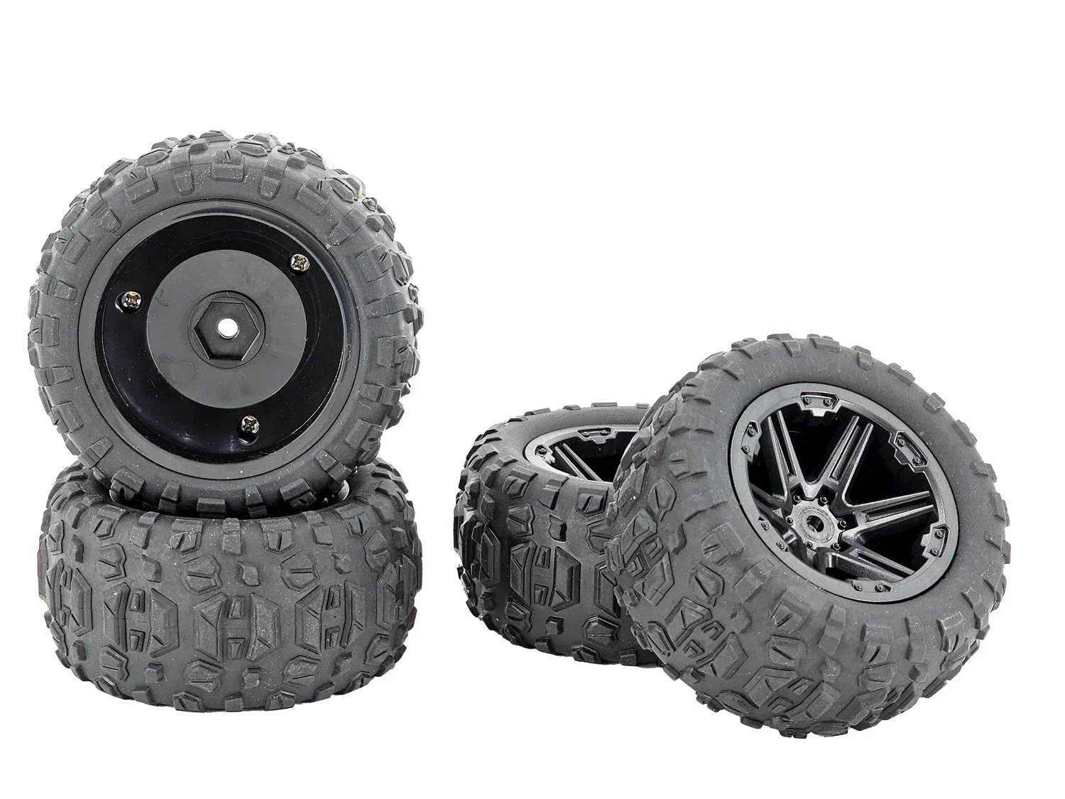 Roues de pneus hexagonaux en caoutchouc, 85mm 12mm, 4 pièces, pour SCY 16101 16103 16104 MJX H16P 16208 16207 16210 1/14 1/16 RC Monster Truck, mise à niveau