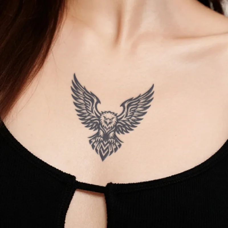 Eagle Temporary Tattoo, Herbal Semi-Permanent Waterproof & Long-Lasting, Realistic Unisex Fake Tattoo for Arm, Hand & Chest