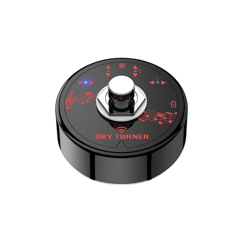 Imagen 2 del producto Pedal volteador de página Bluetooth: controlador de pie inalámbrico recargable, diseño de interruptor único