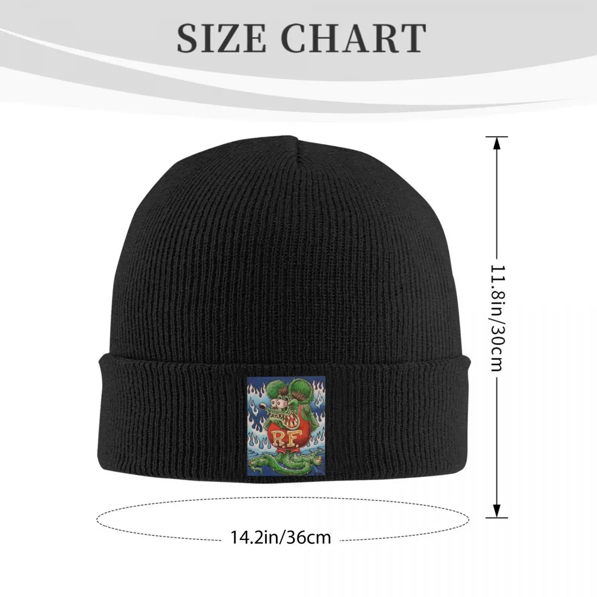 Rat Fink Warm Knitted Cap Winter Knit Bonnet Hat Skullies Beanies Hip Hop Caps for Unisex