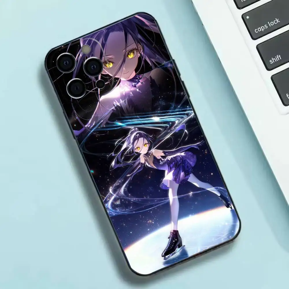 حافظة هاتف أنيمي على شكل زهرة لهاتف آيفون 17، 16,15,14,13,12,11 X XR Plus، غطاء أسود ناعم آخر