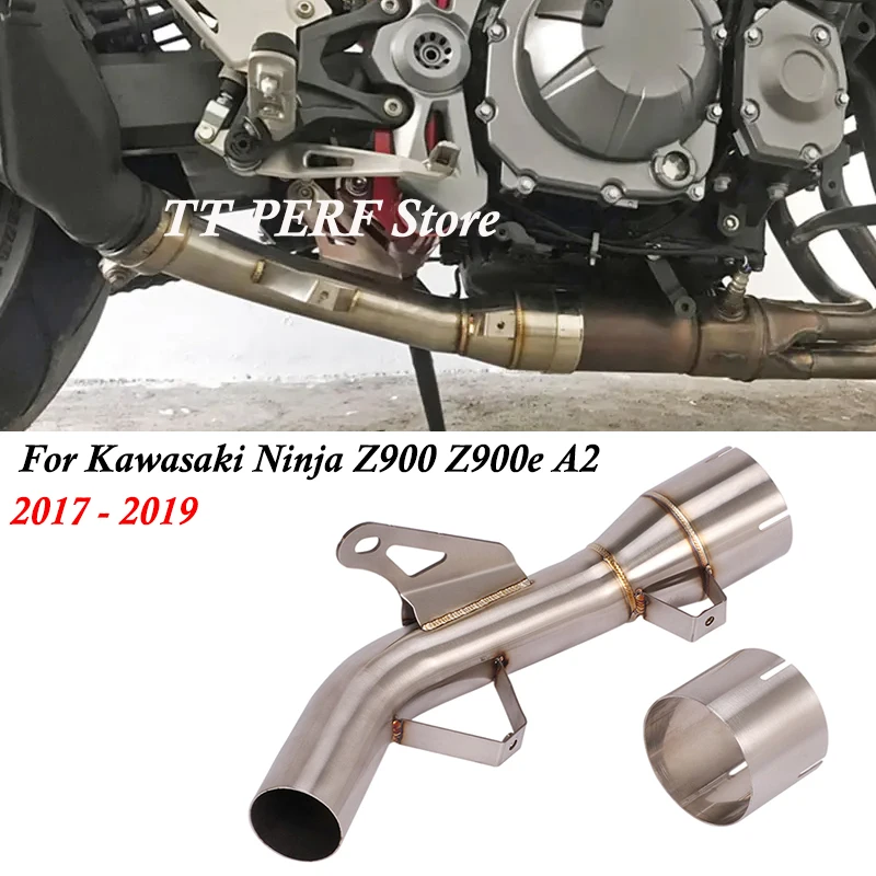 

Motorcycle Exhaust Escape Systems For Kawasaki Ninja Z900 Z900e A2 2017 - 2019 Modify Middle Link Pipe Replace Original Catalyst