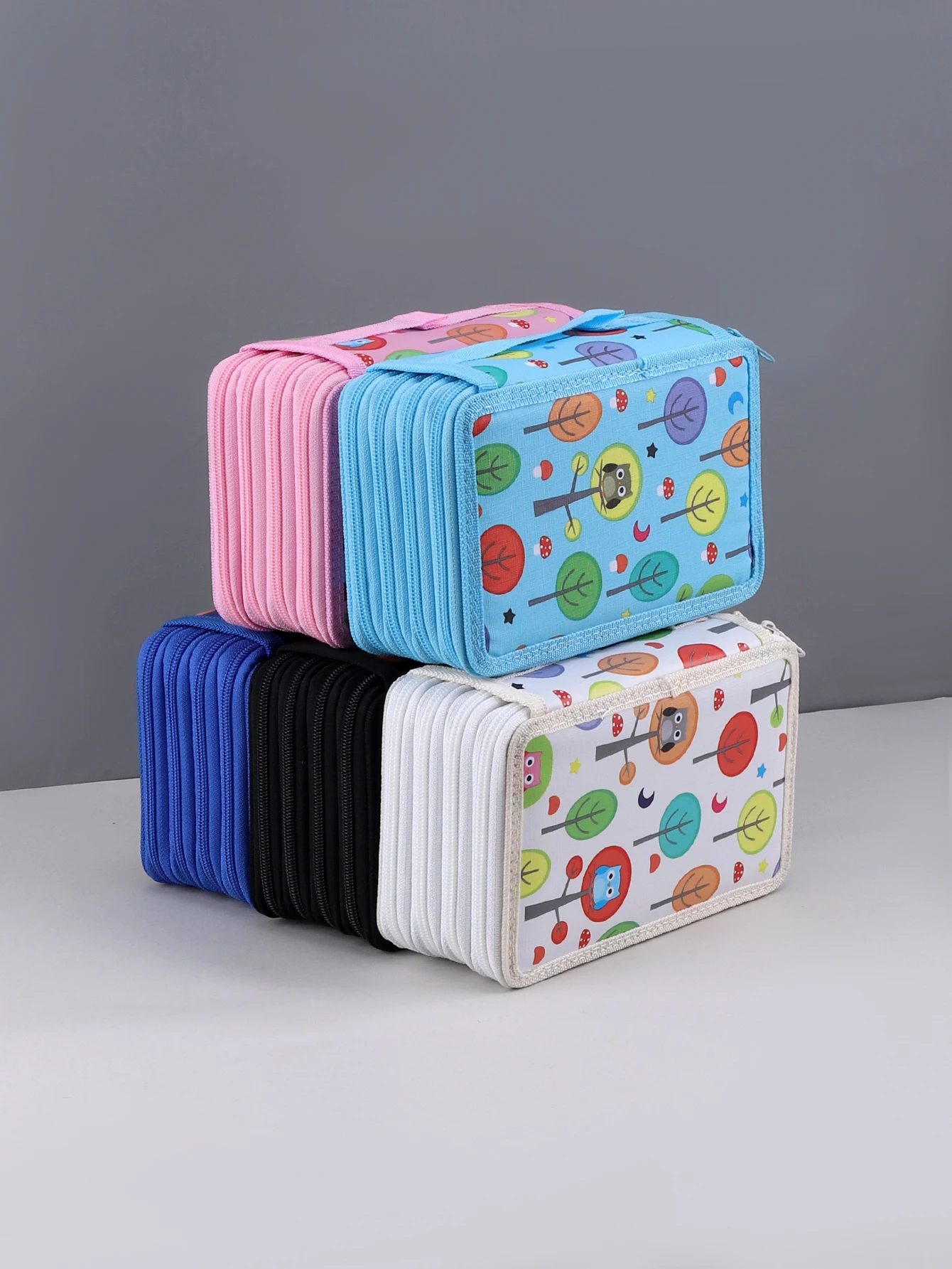 

Пенал из полиэстера. Пенал большой емкости. Многослойная дизайнерская коробка для канцелярских принадлежностей. Подарок в школу. Пенал.