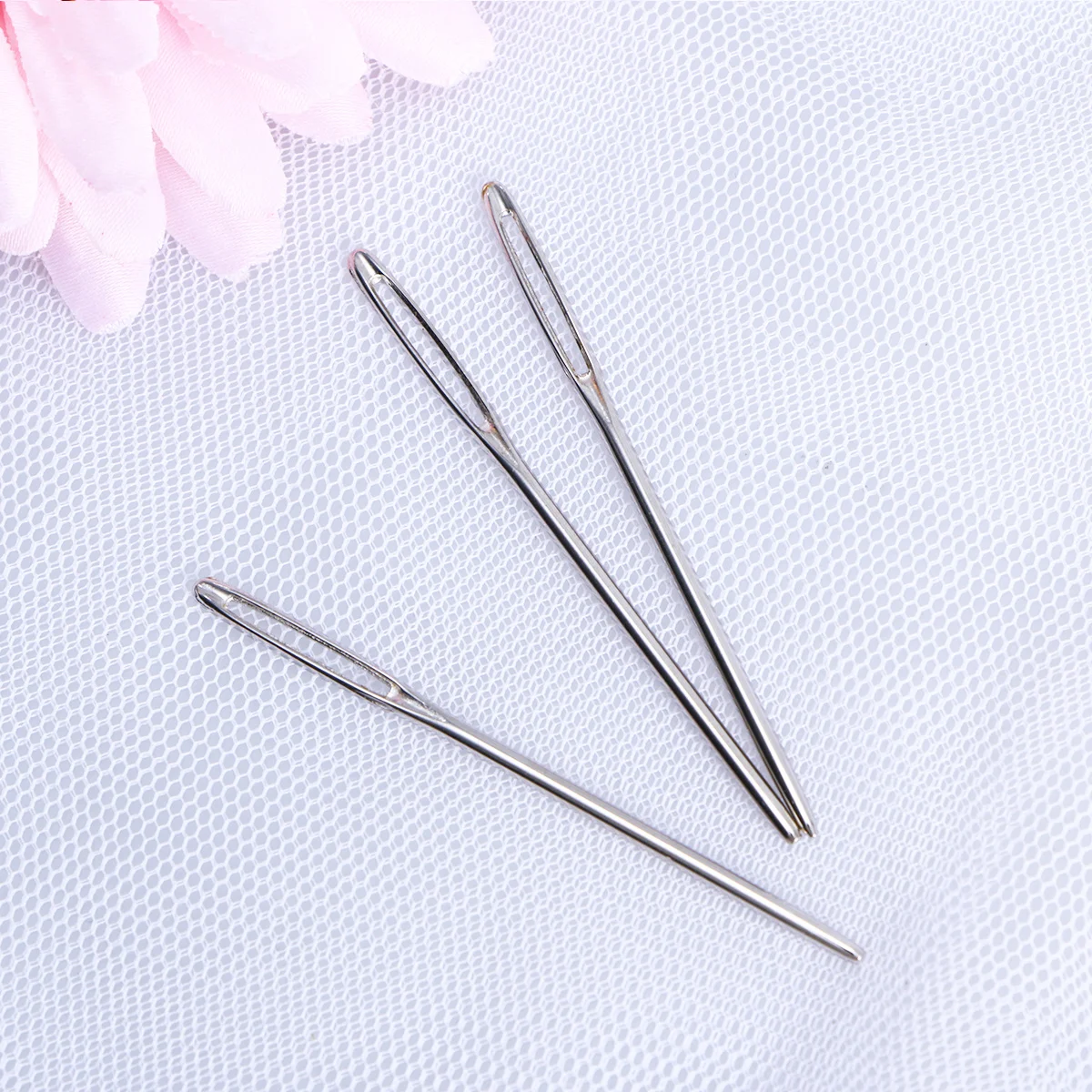 

20pcs 6Cm Cross Stitch Needles Large Eye Blunt Tip Stainless Steel Yarn Sewing Needles For Knitting Embroidery Craft Smooth