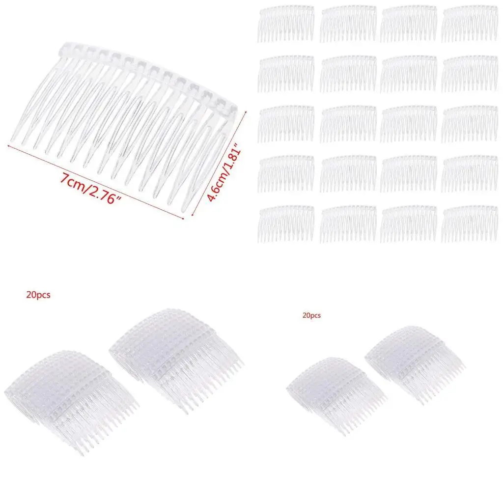 

652f Пластиковый прозрачный волосы Clip Women Bridal Wedding Fancy Hair Siles Diy Veil Holder Прозрачный инструмент для красоты