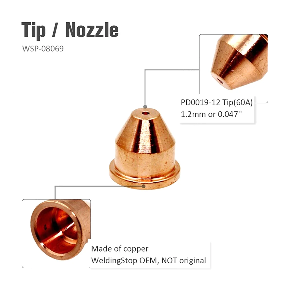 

Комплект из 48 коротких электродных наконечников-щитков, разработанных специально для Eastwood Versa Cut 60A и оборудования CB70