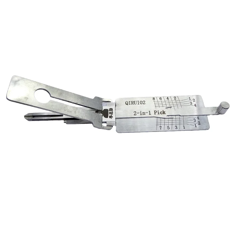 Lishi QIRUI02 2 in 1 Lock Pick Decoder Ignition Car Door Opener for Chery A3 A5 Tiggo 3 Fengyun 2 Models Flat Milling