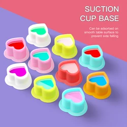 200pcs Tattoo Ink Cup Mix Colors Heart-Shaped Disposable Silicone Tattoo Pigment Cup Color Pigment Cup Tattoo Pigment Holder