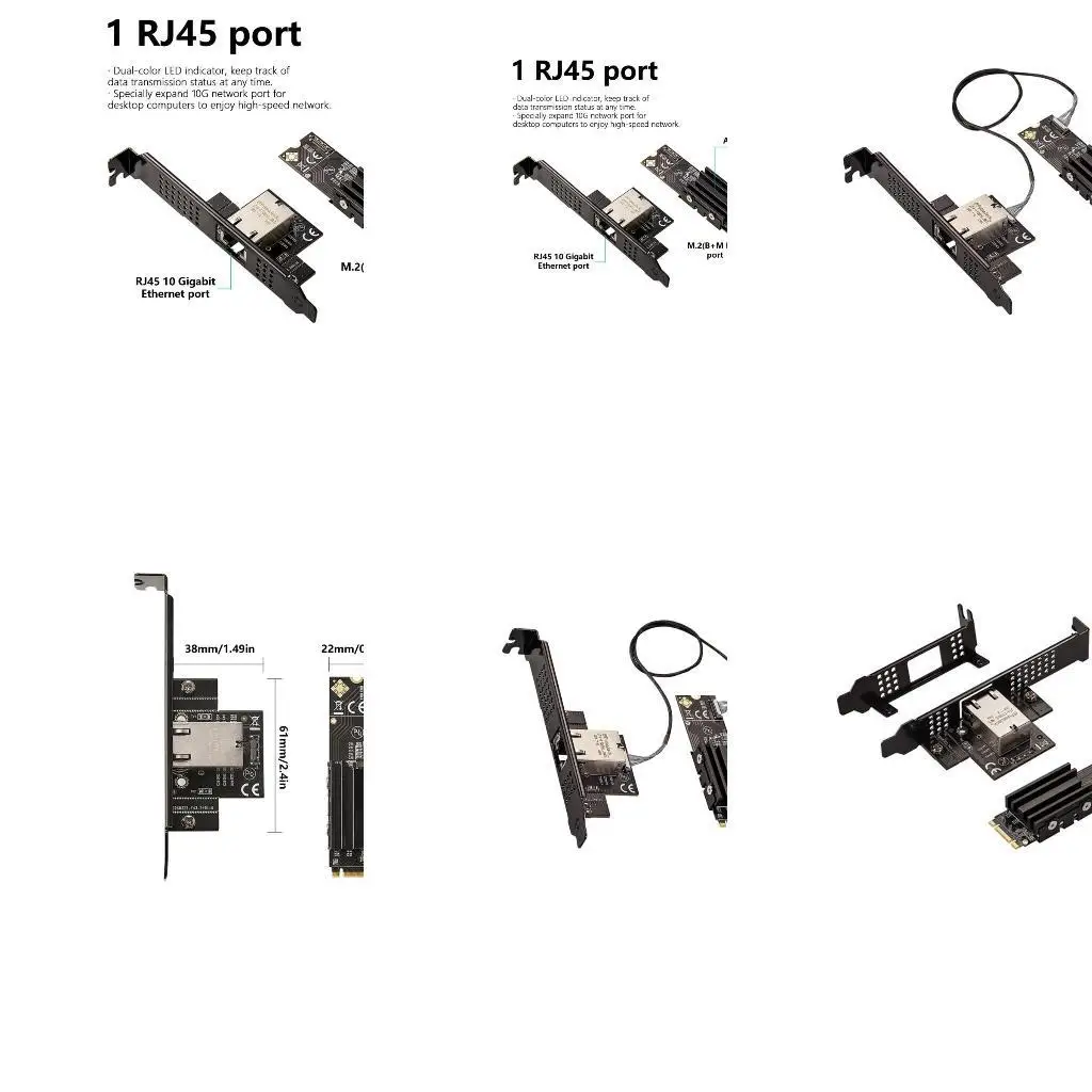 

652F 10Gb Base M.2 B/M Networking Card Adapter with AQC113 Controller for Enhances Data Transmission Ethernet Card