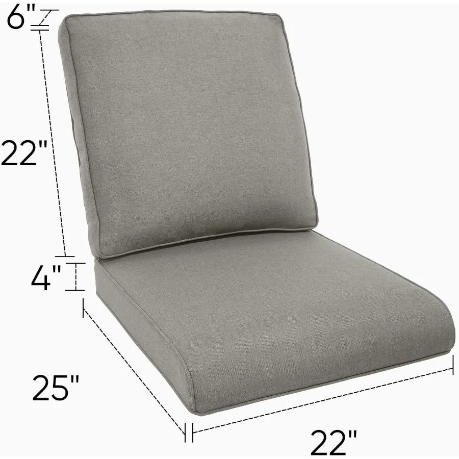 22x25 22x24 وسائد بديلة خارجية 1 مجموعة عالية الظهر مقعد عميق وسادة أثاث الفناء لتناول الطعام الروطان قطب هزاز