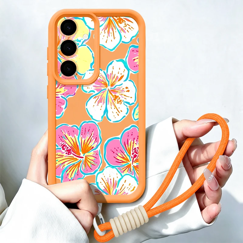 Bloemenpatroon Lanyard Telefoo - Phone Cases Galaxy A17 recensie en prijs
