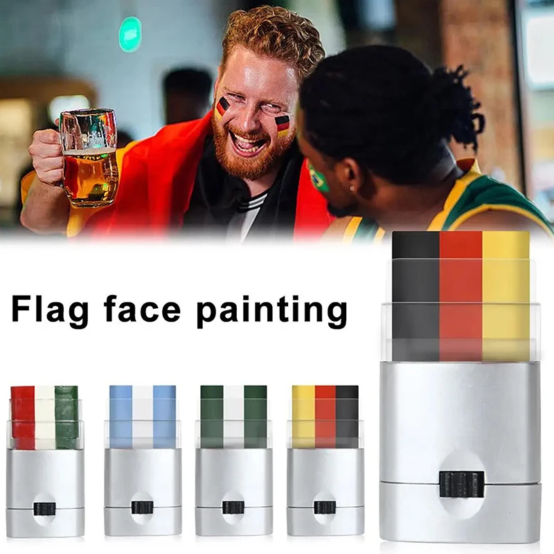 Country Flag Body Painting Football Party Face Tattoo Colored Pigment Pen Washable Adult Kid Party Favors Makeup Soccer Euro